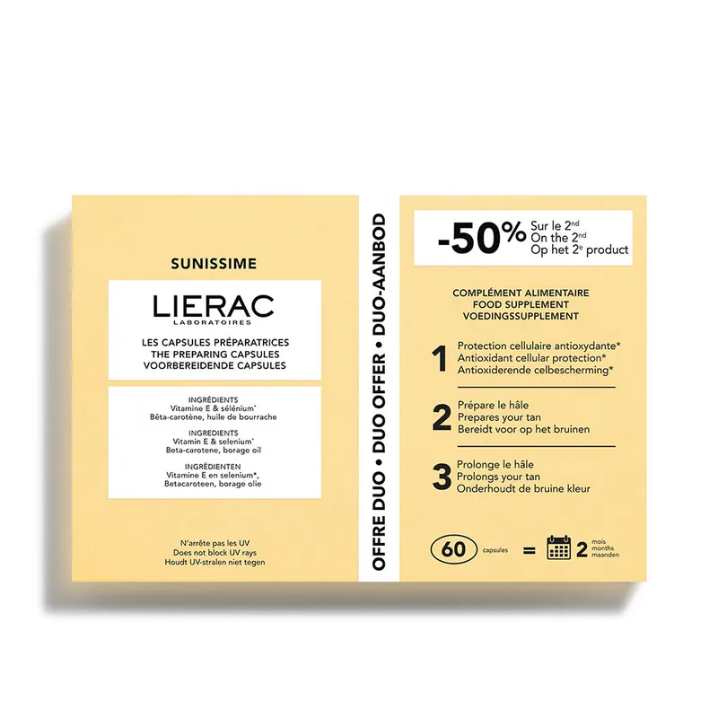 Lierac Packung mit SUNISSIME Bräunungskapseln Sichere Zahlung