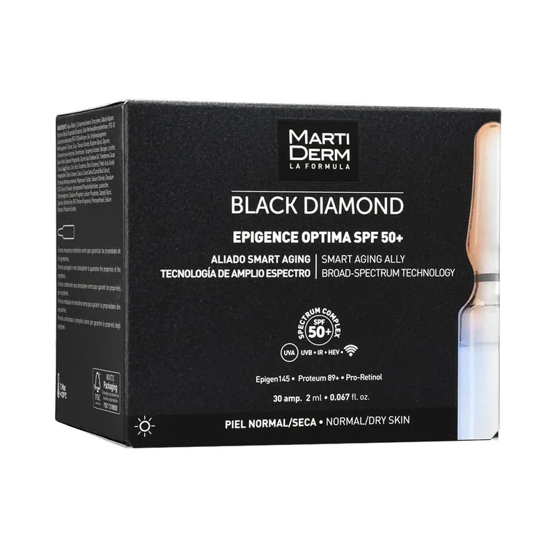 Martiderm BLACK DIAMOND EPIGENCE OPTIMA Ampullen für normal trockene Haut LSF 50+ Preisknaller