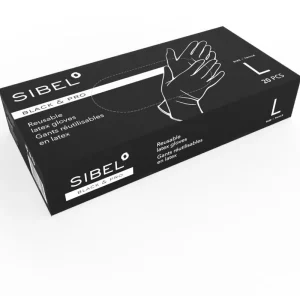 Zertifiziert Comair Latex-Handschuhe Professional Black Gloves Größe Large