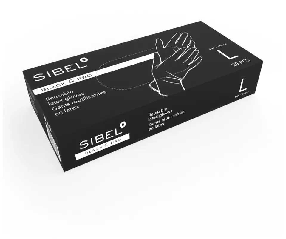 Zertifiziert Comair Latex-Handschuhe Professional Black Gloves Größe Large