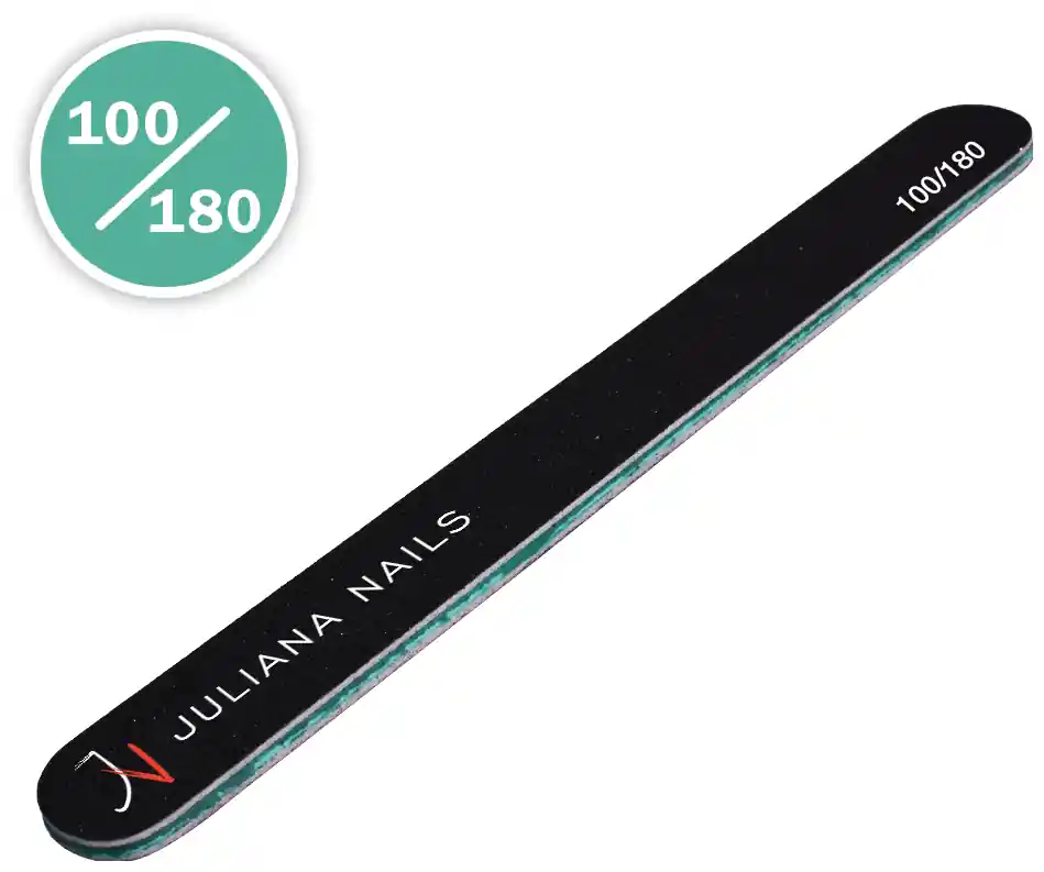 Echt Juliana Nails Profi Feile gerade 100/180 Farbe schwarz