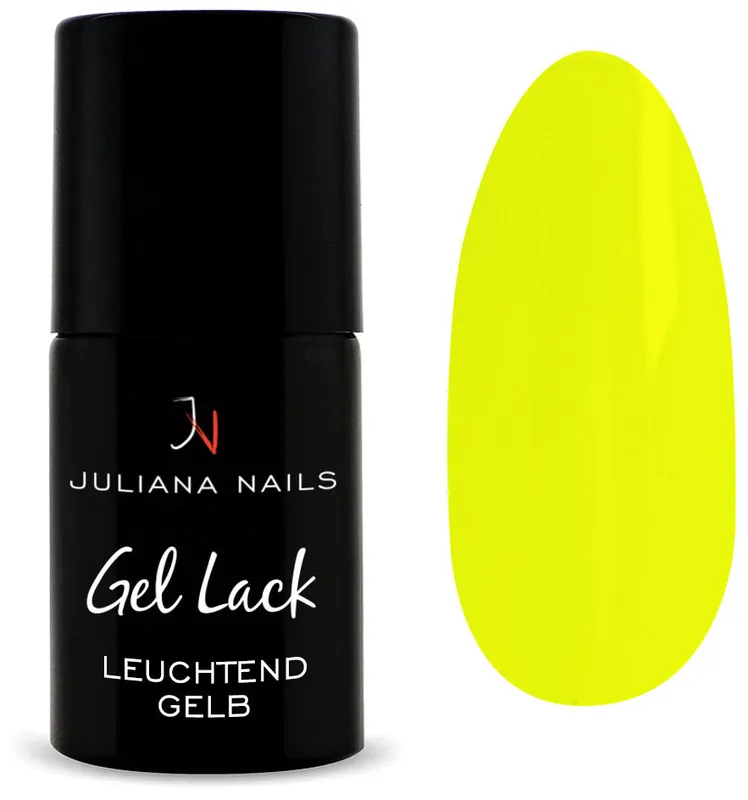 Juliana Nails Gel Lack Neontöne Farbe Leuchtend Gelb Preis Gesenkt