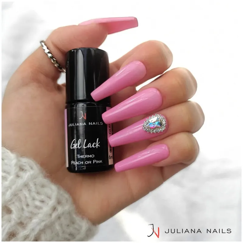 Juliana Nails Gel Lack Thermo Effekt Farbe Thermo Peach or Pink Preiswert