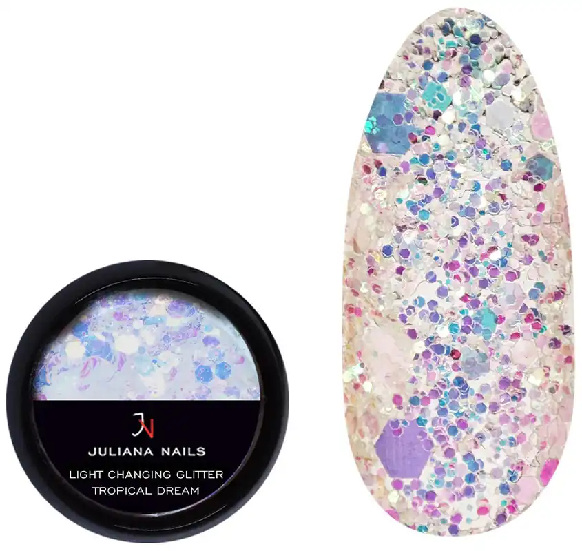 Juliana Nails Light Changing Glitter Farbe Tropical Dream Schnäppchen