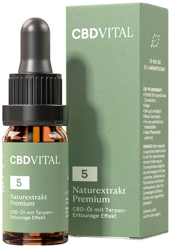 Direkt Vom Hersteller CBD VITAL Naturextrakt PREMIUM Öl 5% Menge 10 ml