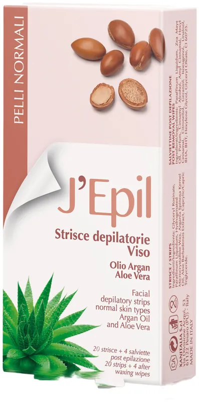 Xanitalia Enthaarungsstreifen für das Gesicht Variante Arganöl und Aloe Vera Preisknaller
