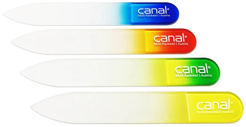 Nur Für Kurze Zeit Canal Hartglasfeile farbiger Griff Länge 8 cm