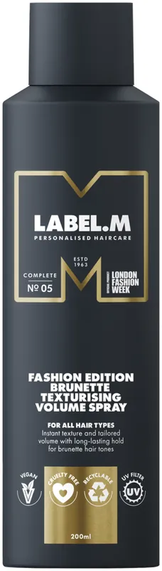 Neue Kollektion LABEL.M Fashion Edition Texturising Volume Spray Farbe braun