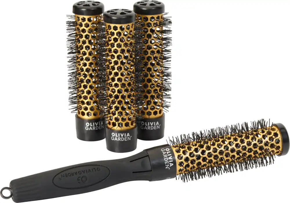 Markenware Olivia Garden Multibrush 4er Set mit Griff Durchmesser 25 mm