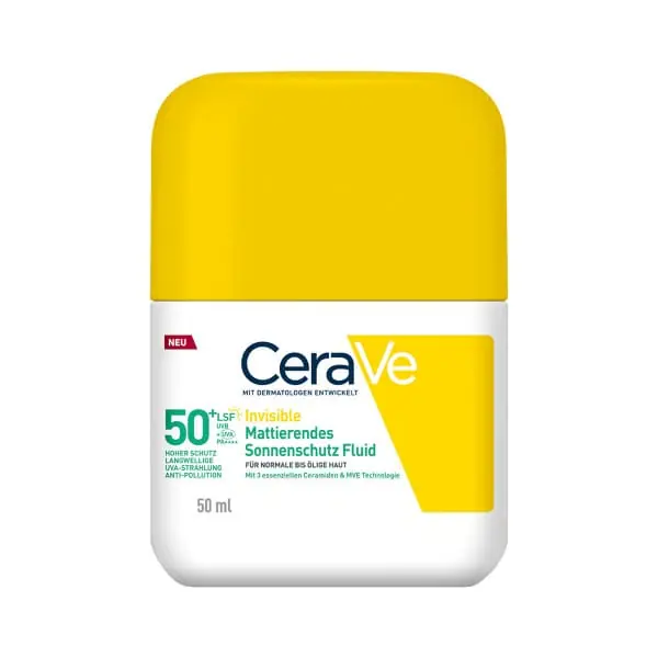 Beliebt CERAVE Sonnenschutz Fluid Gesicht invisible mattierend LSF50+ (50 ml)