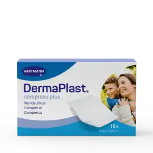 DermaPlast Compress Plus (15 Stk. 5 x 7.5 cm) Abverkauf