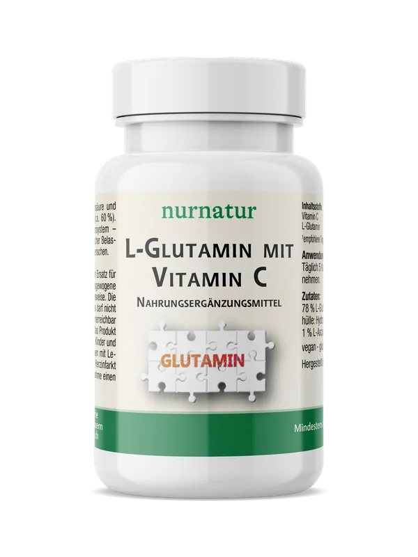 Top-Angebot L-Glutamin mit Vitamin C (100 Kapseln)