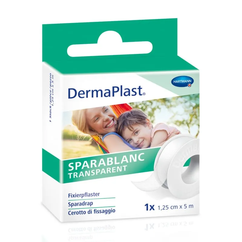 Dermaplast Sparablanc Transparent (1.25 cm x 5 m) Neu Im Sortiment