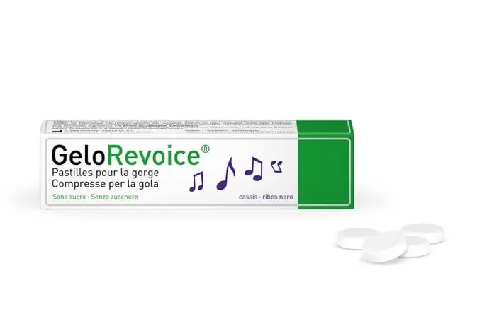 Rabatt GeloRevoice Halspastillen (20 Lutschtabletten Cassis)
