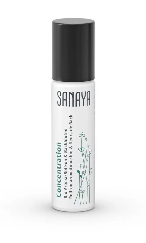 Sanaya Concentration Bio Aroma-Roll-on & Bachblüten (10 ml) Begrenztes Angebot