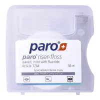 Paro Riser Floss, Mint mit Fluorid (50M gewachst) Schnäppchen