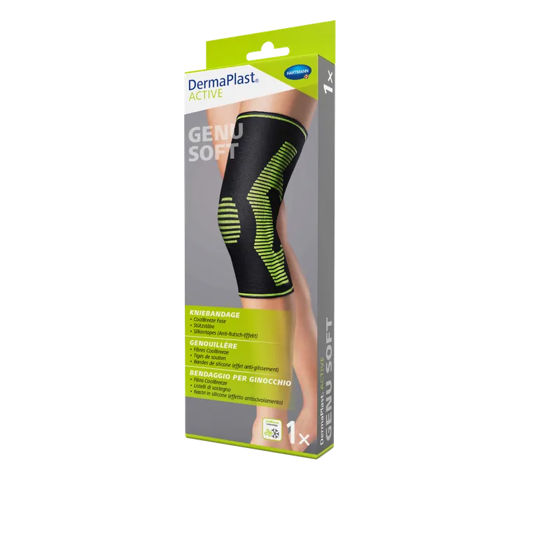 Zertifiziert DermaPlast Active Genu Soft (Kniebandage L 42 cm - 47 cm)