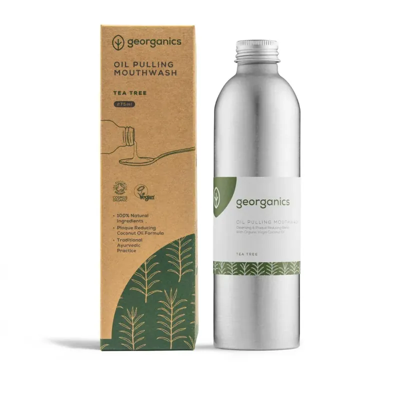 Georganics Oil Pulling Mouthwash Tea Tree (275 ml) Preisreduziert