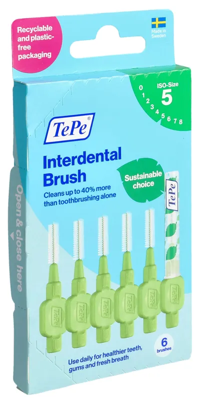 Top-Seller TePe Interdental Brush (6 Stück grün Size 5)