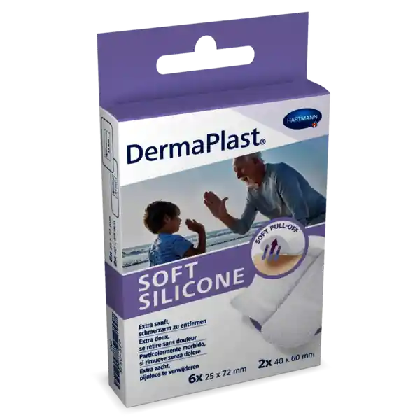Dermaplast Soft Silicone Pflaster (8 Stück in 2 Grössen) Nur Heute