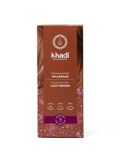 Khadi Pflanzenhaarfarbe Hellbraun (100 Gramm) Expressversand