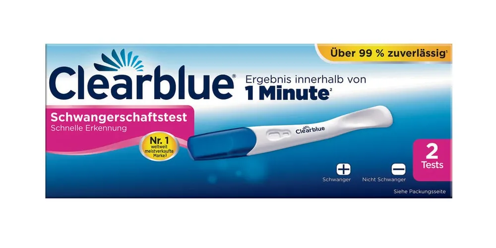 Geprüft Clearblue Schwangerschaftstest Schnelle Erkennung (2 Tests)