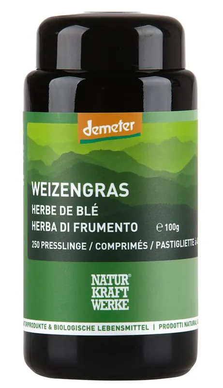 Versand Am Gleichen Tag Naturkraftwerke Weizengras demeter (250 Tabletten)