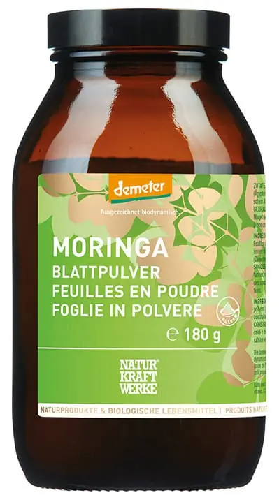 Top-Preis Naturkraftwerke Moringa Blattpulver Demeter (180 Gramm)