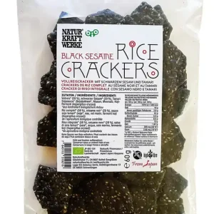 Markenprodukt Naturkraftwerke Rice Crackers Black Sesame (60 Gramm)
