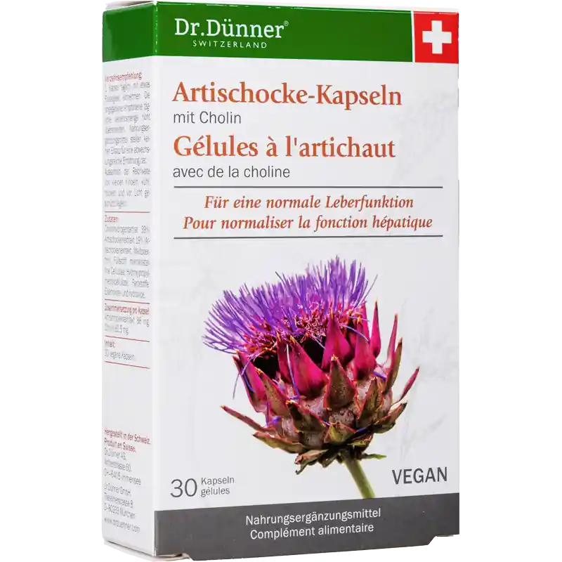 Beliebt Dr. Dünner Artischocke und Cholin Kapseln (30 Kapseln)
