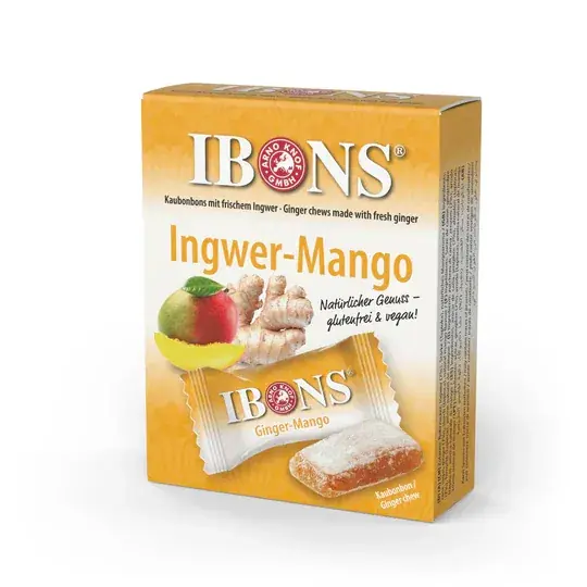Billig Ibons Ingwer Pastillen 60g (Mango)