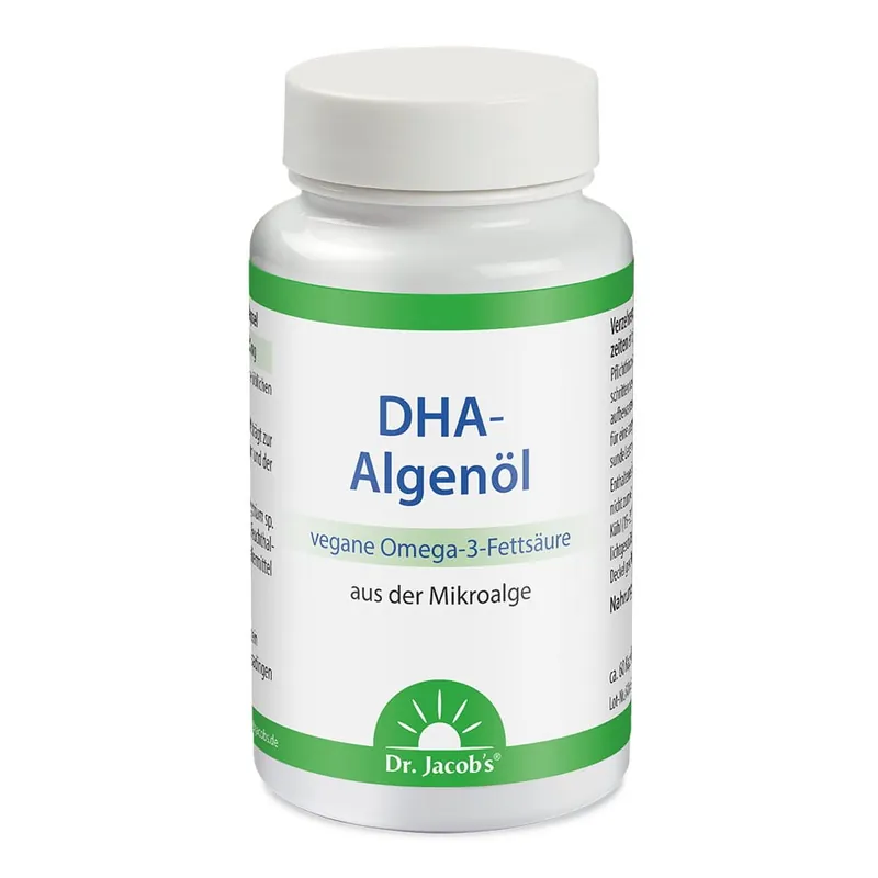 Zertifiziert DR. JACOB‘S DHA-Algenöl Omega-3 Kaps Vegan (60 Kapseln)