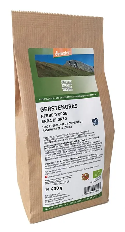 Saisonangebot Naturkraftwerke Gerstengras demeter (1000 Tabletten)