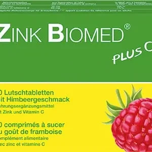Saisonangebot Zink Biomed plus C Lutschtabletten (50 Lutschtabl. Himbeer)