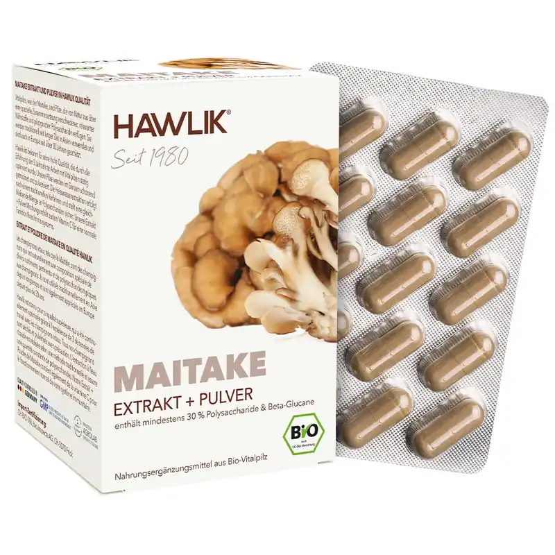 Hawlik Bio Maitake Extrakt + Pulver (120 Kapseln) Mega-Angebot