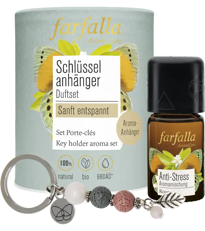 Neu Farfalla Schlüsselanhänger Duftset Sanft entspannt (Set)