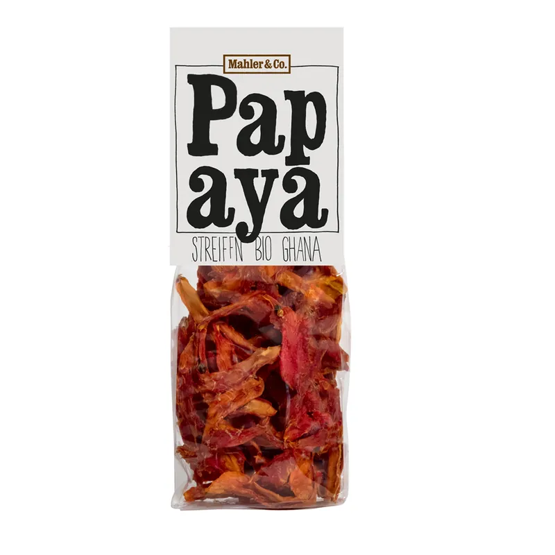 Neue Kollektion Mahler & Co. Bio Papaya Streifen (100 g)