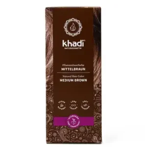 Khadi Pflanzenhaarfarbe Mittelbraun (100 Gramm) Markenware