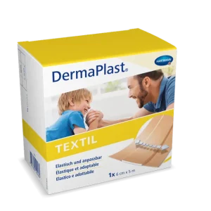 Zertifiziert DermaPlast Textil zuschneidbar auf Rolle (6 cm x 5 m)