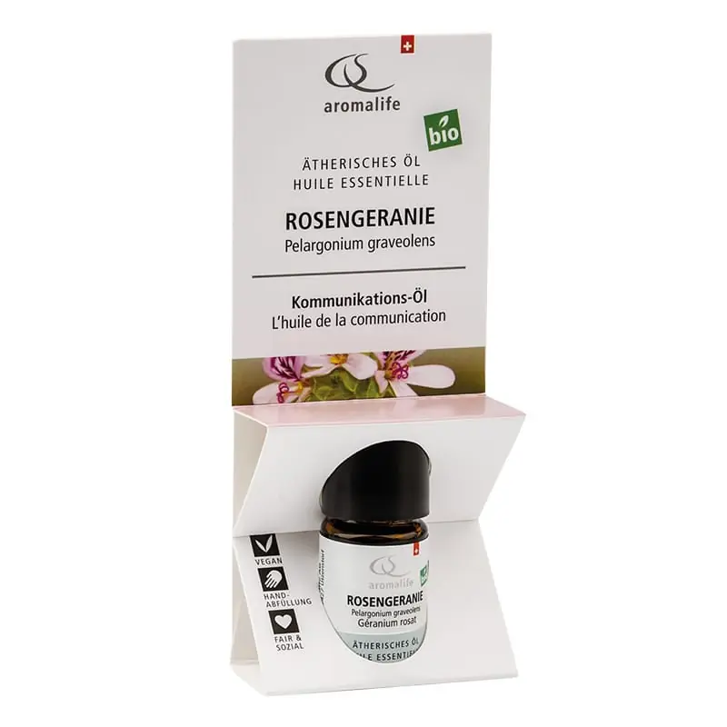 Markenprodukt Aromalife TOP Rosengeranie ätherisches Öl Bio (5 ml)