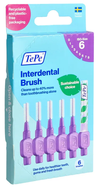 TePe Interdental Brush (6 Stück violette Size 6) Jetzt Bestellen