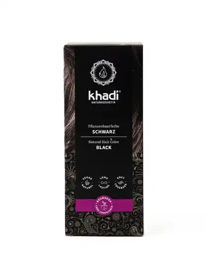 Khadi Pflanzenhaarfarbe Schwarz (100 Gramm) Neu Im Sortiment
