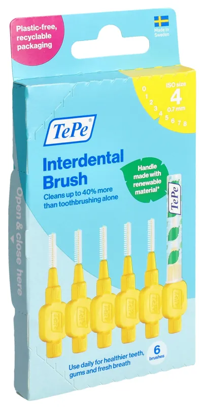 TePe Interdental Brush (6 Stück gelb Size 4) Wochenendangebot