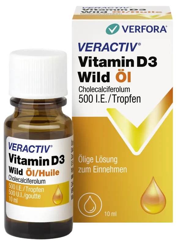 Jetzt Kaufen VERACTIV Vitamin D3 Wild Öl 500 IE/Tropfen (10 ml)