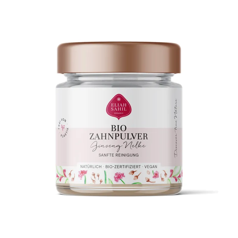 Echt Eliah Sahil Bio Zahnpulver Ginseng Nelke (60g)