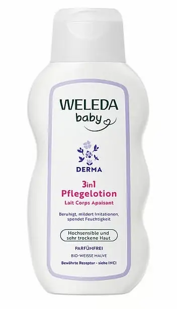 WELEDA Baby DERMA 3in1 Pflegelotion weisse Malve (200 ml) Angebot