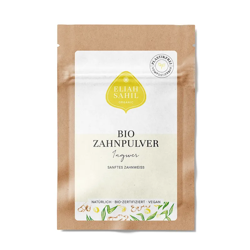 Sale Eliah Sahil Bio Zahnpulver sanftes Zahnweiss Ingwer (200 Gramm)