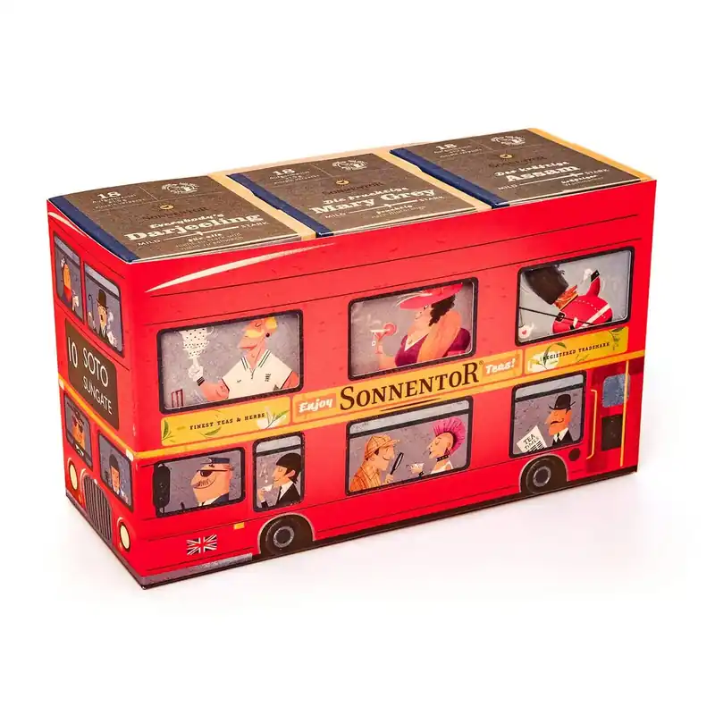 Neu Sonnentor Schwarztee London Bus (Set)