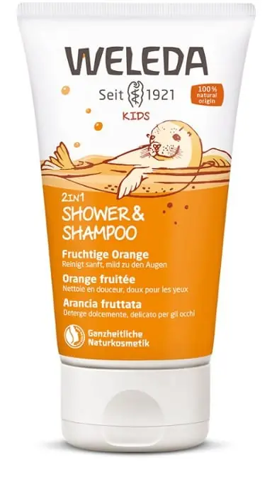 Preisknaller Weleda Kids 2in1 Shower & Shampoo Fruchtige Orange (150 ml)