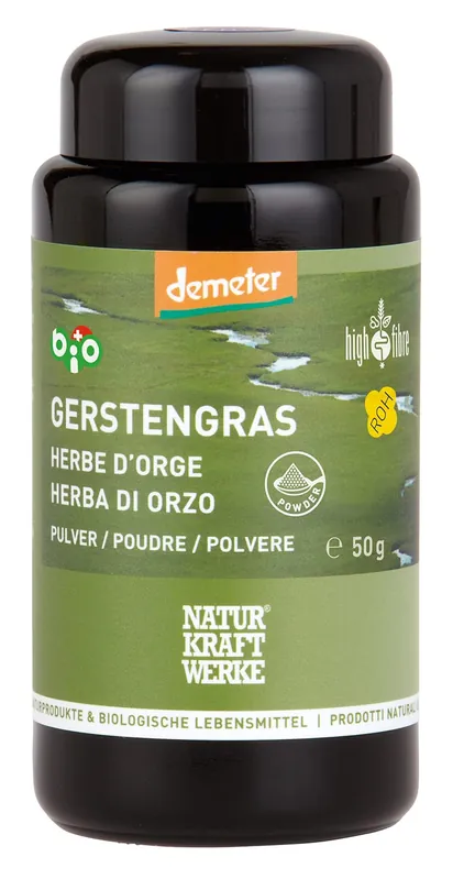 Naturkraftwerke Gerstengras CH Demeter (50 gramm Pulver) Neuheit